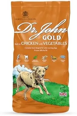 Dr John Gold Complete Dry Dog Food, Chicken with Vegetables, 15 kg