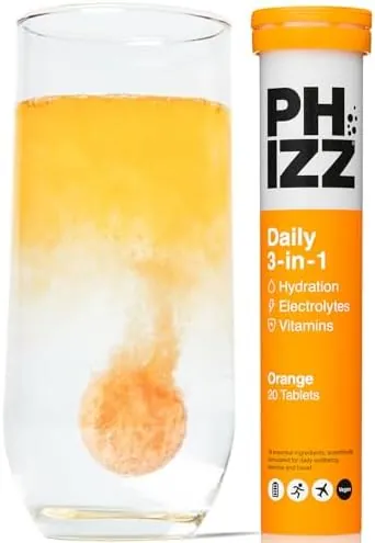 Phizz Electrolytes Tablets, Daily Hydration and Multivitamin, 20 Servings